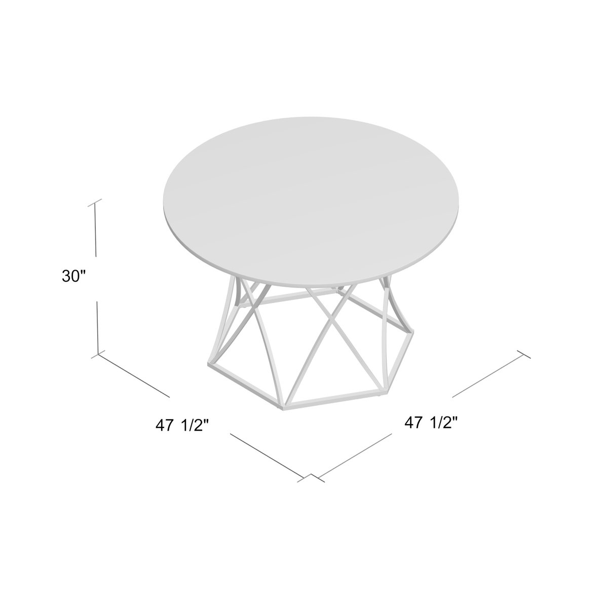 CosmoLiving by Cosmopolitan Elle 47.5'' Dining Table & Reviews
